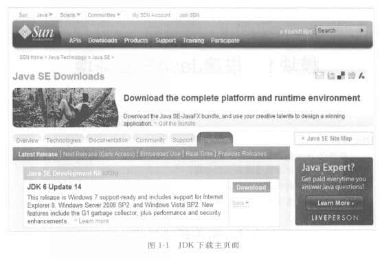  JDK download main page